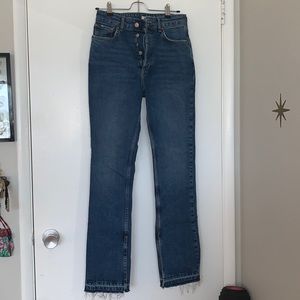 Free People Straight/Split Leg Jeans